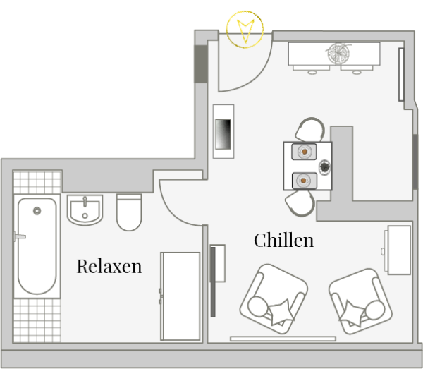 Musikviertel Leipzig - Grundriss Burgzimmer - Apt. 20