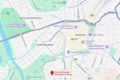 Musikviertel-Leipzig.de | Standort per Map