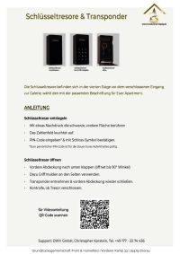 Anleitung zur Öffnung von Schlüsseltresoren