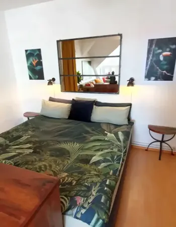 Musikviertel Leipzig - Wohlf&uuml;hl-Oase - G&auml;stezimmer - Boxspring-Doppelbett